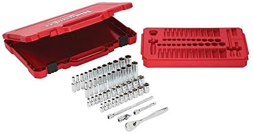 Milwaukee 932464944 1/4in Ratcheting Socket Set Metric & Imperial, 50 Piece