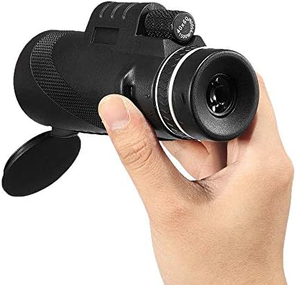 GeRRiT HD Digital Telescope Monocular Telescope Adults 40X60 HD BAK4 Optical Lens Monocular Low Light Level Waterproof Phone Telescope Black for Adult Bird Watching Outdoor Travel (140mm Black)