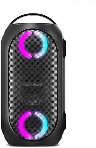 Anker Soundcore Rave Mini Portable Party Speaker, Huge 101dB Sound, Fully Waterproof, USB Charger, Beat-Driven Light Show, App, Party Games, All-Weather Speaker for Outdoor (Renewed)