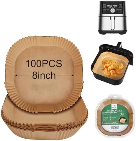 Air Fryer Liners disposable for Instant Pot Vortex Plus 6QT XL Air Fryer, 100pcs for Instant Pot Vortex Plus 6QT XL Air Fryer