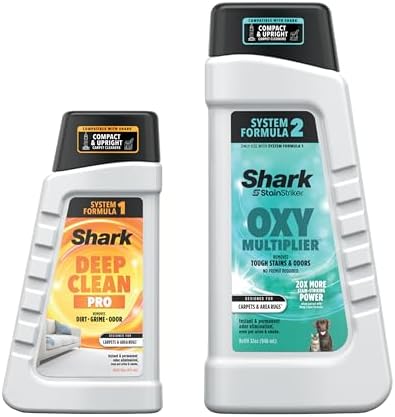 Shark StainStriker Pro Bundle for All Shark StainStriker Portable Cleaners, for Carpets & Area Rugs, Instantly Eliminates Odors, 32oz OXY Multiplier and 16oz Deep Clean Pro, PXCMBUNDLE