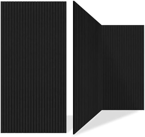 10 Pack Acoustic Panels,47.2x23.6x0.4 inch Acoustical Wall Panels,Large Soundproof Panels,Self-Adhesive Sound proof panels for walls,Acoustic Treatment for Recording Studio&Office Vertical,Black