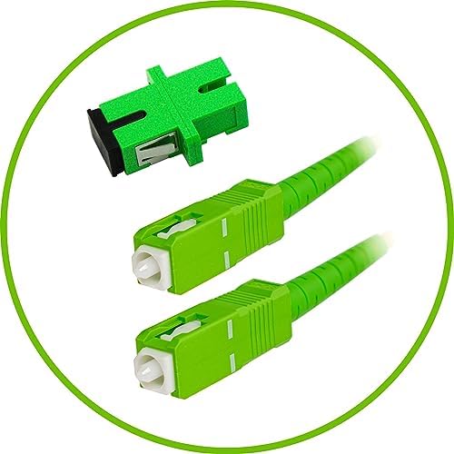 3M / 10ft SC/APC Fiber Optic Internet Cable - Simplex - Single Mode Cable & Connector - Replacement Fiber Internet Cable or Optical Extension for Residential Networks