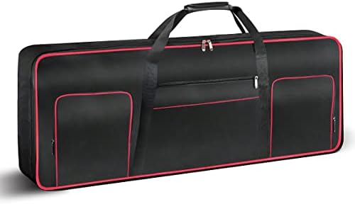 61 Key Keyboard Gig Bag Case,Portable Durable Keyboard Piano Waterproof 600D Oxford Cloth with 10mm Cotton Padded Case Gig Bag 40"x16"x6"