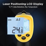 Sanliang Infrared Thermometer Laser Temperature Gun -58℉ to 1112℉ with Adjustable Emissivity & Max and Min Measure Laser Digital IR Thermometer Gun Temp IR Surface Tool Heat Temp Gun for Cooking.