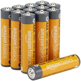 Amazon Basics AAA Alkaline Batteries, High-Performance (Triple A), 10-Year Shelf Life, 12 count