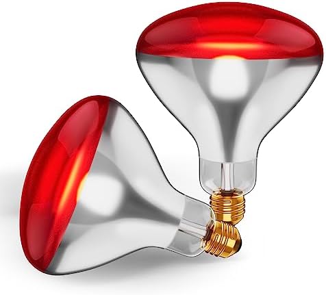 250 W att R40 Incandescent Light Bulbs (2-Pack) - Bathroom Infrared Heat Lamp for Chickens Chicks Puppies Reptiles Livestock Poultry , Sauna Red Light Therapy Bulb | 2,000 Hour Rated, E26 Base, 120V