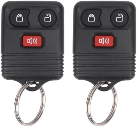 Keyless Entry Remote Key Fob Compatible with Ford F150 F250 F350 Escape Expedition Explorer Ranger, Lincoln, Mercury, Mazda and More, Replacement for CWTWB1U331 CWTWB1U345, 3 Button (Pack of 2)
