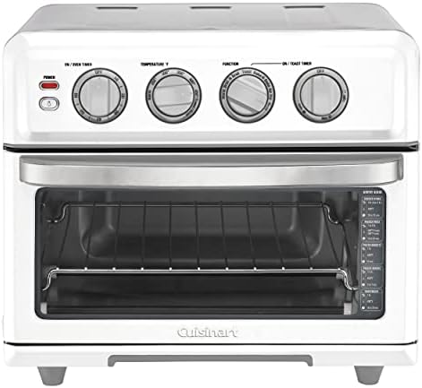 Cuisinart Air Fryer + Convection Toaster Oven, 8-1 Oven with Bake, Grill, Broil & Warm Options, White, TOA-70W