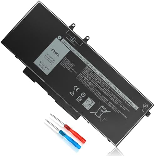 68Wh 3HWPP 15.2V Battery for Dell Latitude 5501 5510 5511 5401 5410 5411 E5410 E5510 E5401 E5501 E5411 E5511 Precision 3551 3541 for Inspiron 17 7500 7506 2-in-1 Black 451-BCMN 10X1J N2NLL 1VY7F 3YNXM