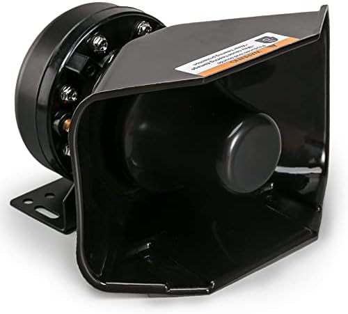 BooYu 200W High-Performance PA Siren Horn Speaker [180 Degree Design] [8 Ohms] [125-135 dB] [IP66 Waterproof] [Compatible with 100-200 Watt Siren] for Police car, Ambulance, fire, Engineer Vehicles