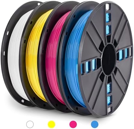 PLA+ Filament 1.75mm Bundle, PLA Plus/PRO 3D Printer 1.75mm +/- 0.02mm, High Speed 3D Printer Filament 500gX4 Spools, Total 2Kg PLA CMYK Bundle, Fit Most FDM 3D Printer