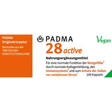 PADMA 28 active 100 Kaps. Tibetische Rezeptur 28 aus Kräutern & Mineralien + Vitamin C. Es unterstützt ein Aktives Immunsystem, die Blutgefäße, Regeneration & den Schutz vor oxidativem Stress