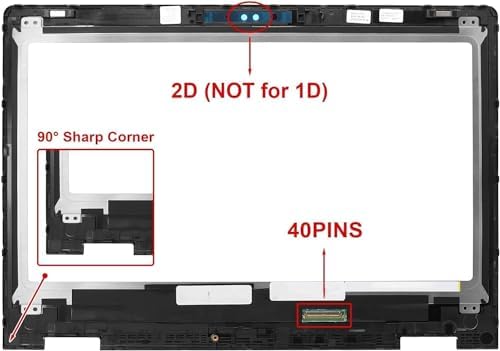 13.3" LCD Replacement for Dell Inspiron 13 5368 i5368 5378 i5378 5379 i5379 P69G P69G001 CD3Q3C2 B133HAB01.0 NV133FHM-A11 Touch Screen FullHD LED Display Assembly with Bezel 40 pin