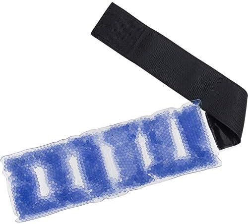 THERA°PEARL Ankle/Wrist Wrap, Reusable Hot Cold Therapy Pack with Gel Beads, Best Ice Pack for Wrist and Ankle Sprain, Flexible Hot and Cold Compress for Pain Relief, Sports Injuries, and Swelling, Blue (14073)