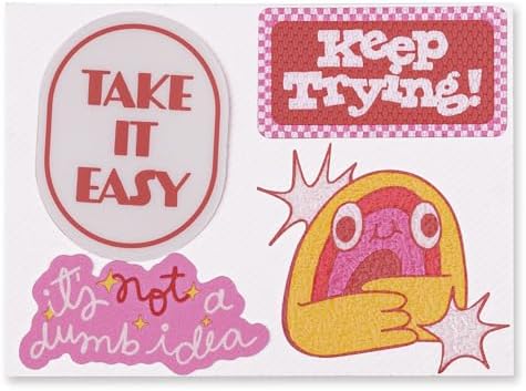 ban.do Jumbo Sensory Sticker Pack, Big Vinyl Stickers, 4 tTextured Cool Stickers, Colorful Laptop and Water Bottle Stickers, Assorted