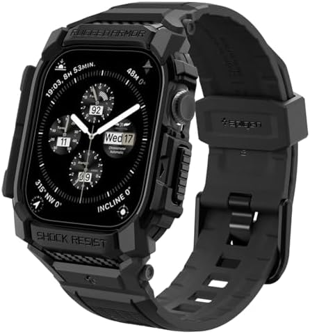 Spigen Rugged Armor Pro Designed for Apple Watch Series 10 46mm Case with Band Protective TPU Cover with Strap (2024)