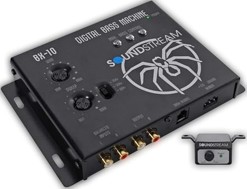 Soundstream BX-10, Digital Bass Processor and Reconstruction Bass Enhancer, Digital Bass Machine for Cars ATV UTV Motorcycles, BX Car Audio Sound Booster