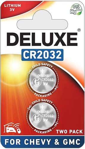 Key Fob Replacement Batteries for Chevy GMC (Silverado Equinox Malibu Sierra Traverse Cruze Impala Tahoe Terrain Acadia Yukon Colorado Camaro Suburban Trax Blazer Sonic Express) Remote Key (Pack of 2)
