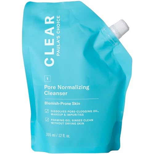 Paula's Choice CLEAR Pore Normalizing Cleanser, Salicylic Acid Acne Face Wash for Large Pores, Redness & Blackheads