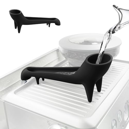 Water Tank Funnel for Breville Espresso Machine Accessories, Water Tank Quick Access Espresso Long Funnel, Silicone Food Grade, for Coffee Maker with Water Tank at The Back (Black)
