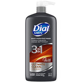 Dial Men 3in1 Body, Hair and Face Wash, Ultimate Clean, 69 fl oz (3-23 fl oz Bottles)