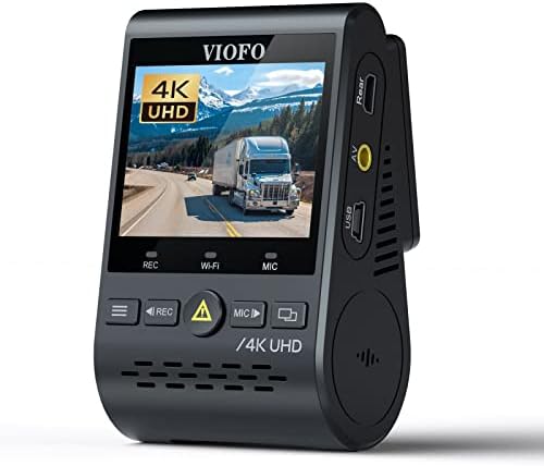 VIOFO A129 Pro 4K Dash Cam 3840x2160P Ultra HD 4K Dash Camera 8MP Sensor GPS Wi-Fi, Buffered Parking Mode, G-Sensor, Motion Detection, WDR, Loop Recording
