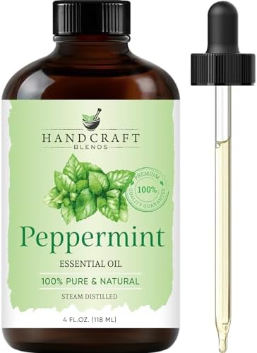 Peppermint Essential Oil - Huge 4 Fl Oz - 100% Pure and Natural - Premium Grade Essential Oil for Diffuser and Aromatherapy