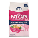 Natural Balance Fat Cats Low-Calorie Dry Cat Food for Overweight Adult Cats, Chicken Meal, Salmon Meal, Garbanzo Beans, Peas & Oat Groats Recipe, 15 Pound (Pack of 1)