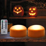 HOME MOST 2-Pack Halloween Pumpkin Lights with Remote/Timer - Orange Pumpkin Lights LED Battery Operated Decor - Halloween Jack-O-Lantern Outdoor Decorations -