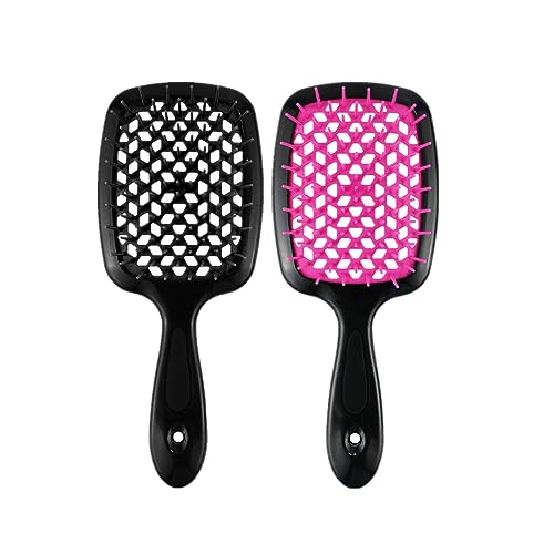 Detangling Hair Brush, Lixera Detangling Hair Brush, Detangling Brush for Curly Hair, Anti-static Detangling Hair Comb, Easily Removes Tangles (2PCS)