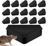 Jahy2Tech 16 Pcs Mouse Bait Station with Keys Indoor Outdoor for Rats Mice Rodents, Reusable Mouse Poisoning Bait Blocks, Safe for Children & Pets