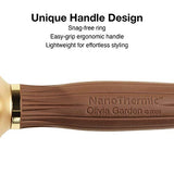 Olivia Garden NanoThermic Ceramic + Ion Round Thermal Hair Brush for Curly, Wavy, All Hair Type, NT-64 (2 3/4"), Gold and Chocolate