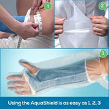 AquaShield Child Arm Cast & Bandage Protector, Waterproof, Reusable, Small HALF Arm (A17) Covers Kid Small Hand, Wrist, Forearm, in Bath, Shower & Pool