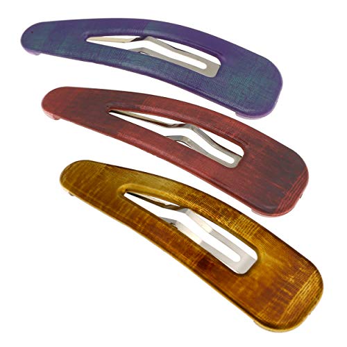 Camila Paris CP2933 French Hair Barrettes Clips, Snap Hair Slides Clic Clac for Women, Styling Girls Side Slide-in Metal Snap Pin Hair Accessories for Women. Strong Hold, No Slip Grip, Made in France