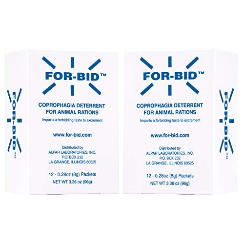 For-Bid for Dogs and Cats | Stool Eating & Coprophagia Deterrent | Dog & Cat Food Powder Additive to Prevent Dogs from Eating Poop | Safe for Your Pets | Vet Recommended Formula for Anti-Coprophagia