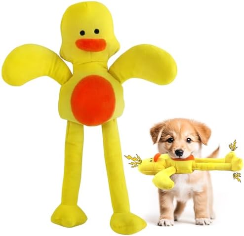 Interactive Plush Dog Toy,Stuffed Dog Toys for Puppy Teething,Squeaky Tur of War Dog Toy for Small Dogs,Dog Chew Toys to Keep Them Busy