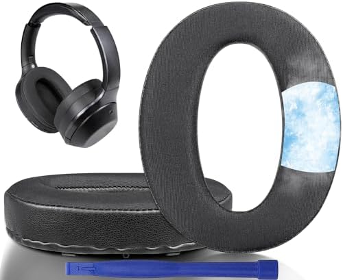 SOULWIT Cooling Gel Replacement Earpads Cushions for Sony WH-1000XM2 (WH1000XM2) & MDR-1000X (MDR1000X) Headphones, Ear Pads with Noise Isolation Foam, Added Thickness (Black)
