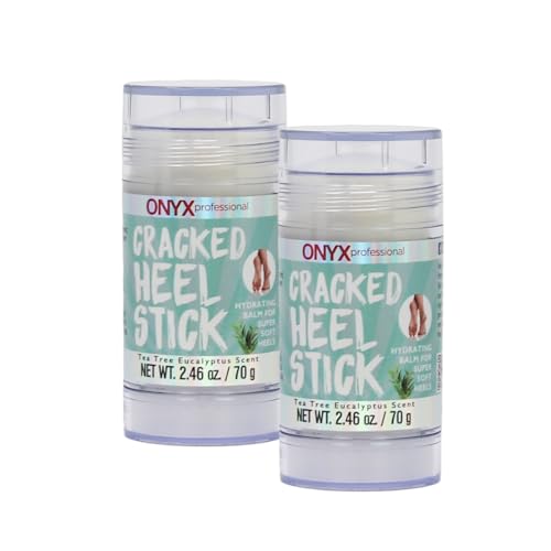 Onyx Professional Cracked Heel Repair Balm Stick (2 Pack) Dry Cracked Feet Treatment, Moisturizing Heel Balm Rolls On, No Mess, Rescues Cracked Feet, Tea Tree Scent