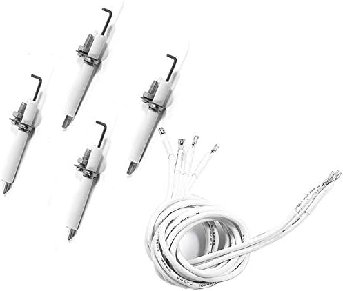 Exact Durable Igniter Kit Replacement for CharGriller, Cuisinart and Others Gas Grill Models with 4-Pcs Ceramic Electrode and 4-Pcs Ignitor Wire