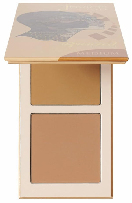 Juvia's Place Bronzed Duo Bronzer Medium - Soft Matte Bronzer, Contour Powder, Bronzer Pressed Powder, Long-Wearing & Buildable Bronzing Powder - Suitable for Medium Skin Tone