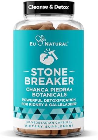 Chanca Piedra Stone Breaker – Natural Dissolver, Kidney Cleanse & Gallbladder Supplement – Detoxify Urinary Tract, Flush Impurities, Clear System – 60 Vegan Soft Capsules