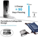 JIMOK Water Dental Flosser Cordless for Teeth Portable Oral Irrigator, 4modes with DIY, 6jet Tips, Removable Water Tank for Easy Cleaning, Portable Case for Home Travel(Black)