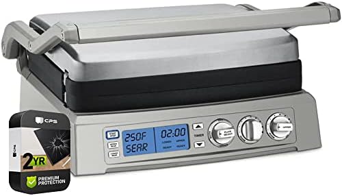 Cuisinart GR-300WSP1 Elite Griddler/Grill Stainless Steel Bundle with 2 YR CPS Enhanced Protection Pack