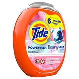 Tide Power PODs 2-in-1 Laundry Detergent Pods with Downy Soft Boosters, Lasting Freshness with April Fresh Scent, 63 Count