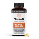 NeuroQ Memory DHA-400 - Omega-3 Fish Oil Supplement - Mental Performance & Balance - Supports Neuro Brain Health - Protects Against Memory Loss & Improves Focus - 120 Softgels