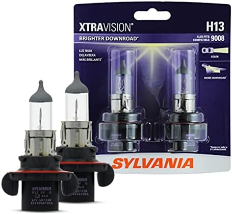 SYLVANIA - H13 XtraVision - High Performance Halogen Headlight Bulb, High Beam, Low Beam and Fog Replacement Bulb (Contains 2 Bulbs)