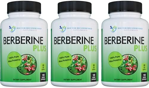 DOCTOR RECOMMENDED SUPPLEMENTS Berberine Plus 1200mg Per Serving - 120 Veggie Capsules Royal Jelly (120 Count (Pack of 3))
