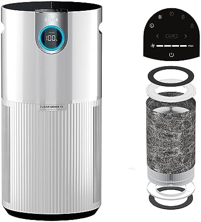SHARK UA205 Nanoseal HEPA Air Purifier MAX with Clean Sense, Covers 1350 Sq Ft, XL Room, Captures 99.98% of Dust & Allergens, White (Renewed)