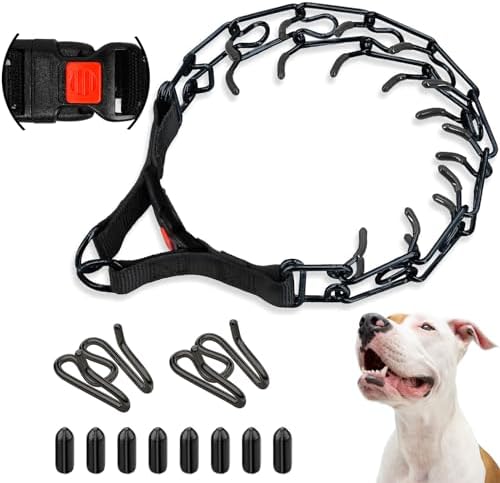 Supet Dog Training Collar, Adjustable No Pull Dog Training Collar with Buckle for Small Medium Large Dogs(Packed with One Extra Links)